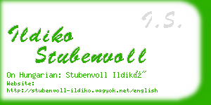 ildiko stubenvoll business card